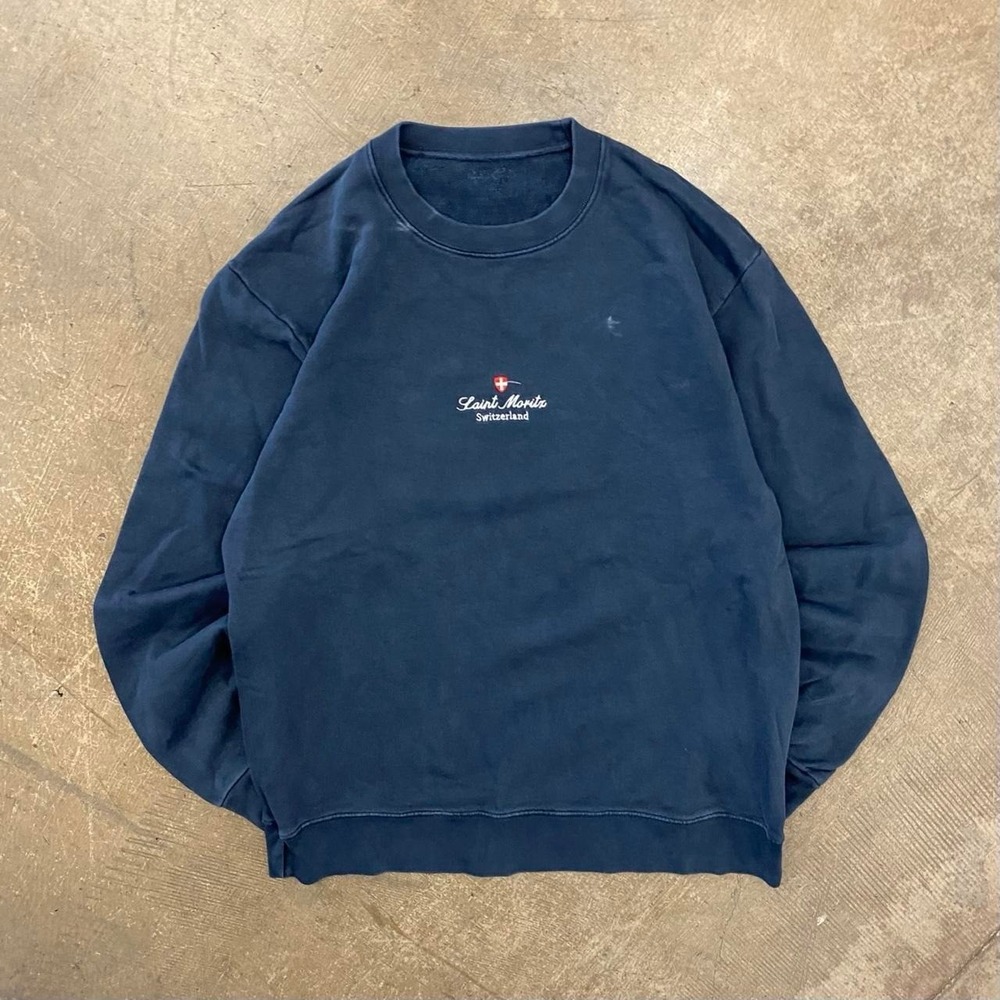 Vintage Saint Moritz Switzerland 2000s Nature Destination Sweatshirt Crewneck L